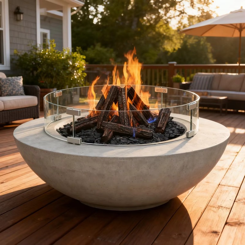 Fire Pit Bowl - 【Best-selling】36inch Bowl GFRC Firepit Table With