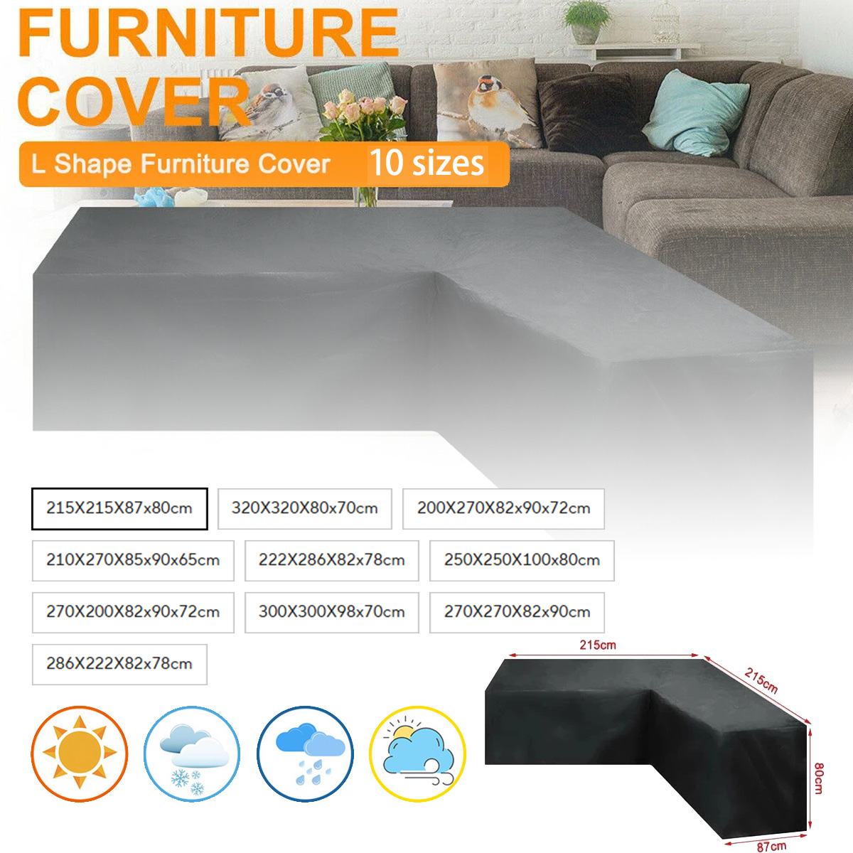 Outdoor Furniture L Shape - L Shape Furniture Waterproof Cover Outdoor