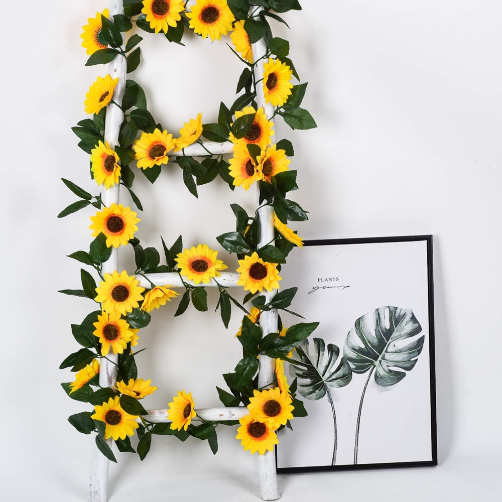 Outdoor Furniture Rh - 1/3PCS Artificial Flowers Sunflowers Vine Hanging
