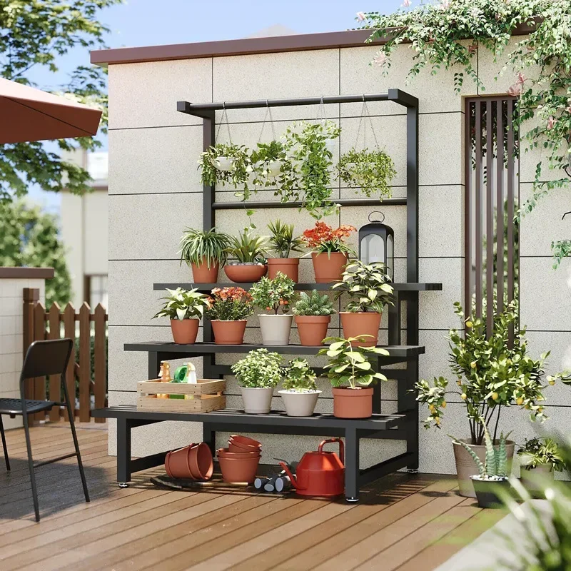 Tiered Display Plant Rack Shel - Outdoor Furniture Balcony ulasan dan harga