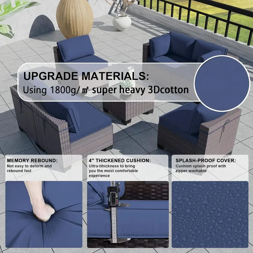 7-Piece Outdoor Patio Furnitur - Outdoor Furniture Balcony ulasan dan harga