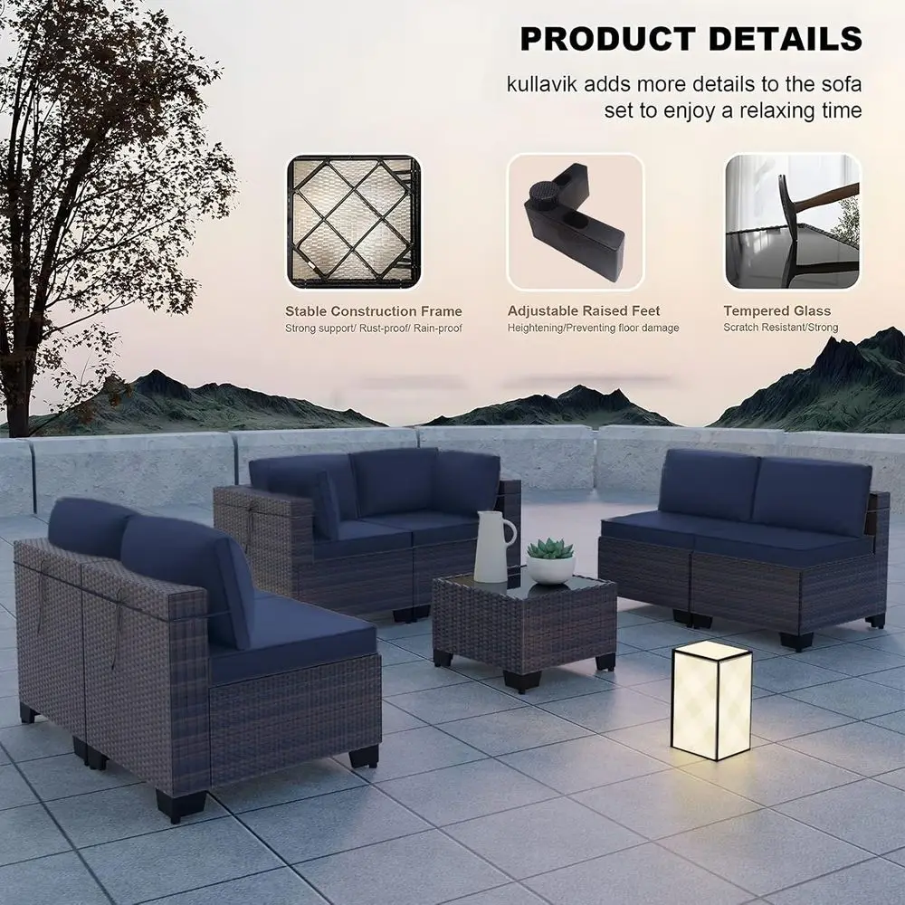 7-Piece Outdoor Patio Furnitur - Outdoor Furniture Balcony ulasan dan harga