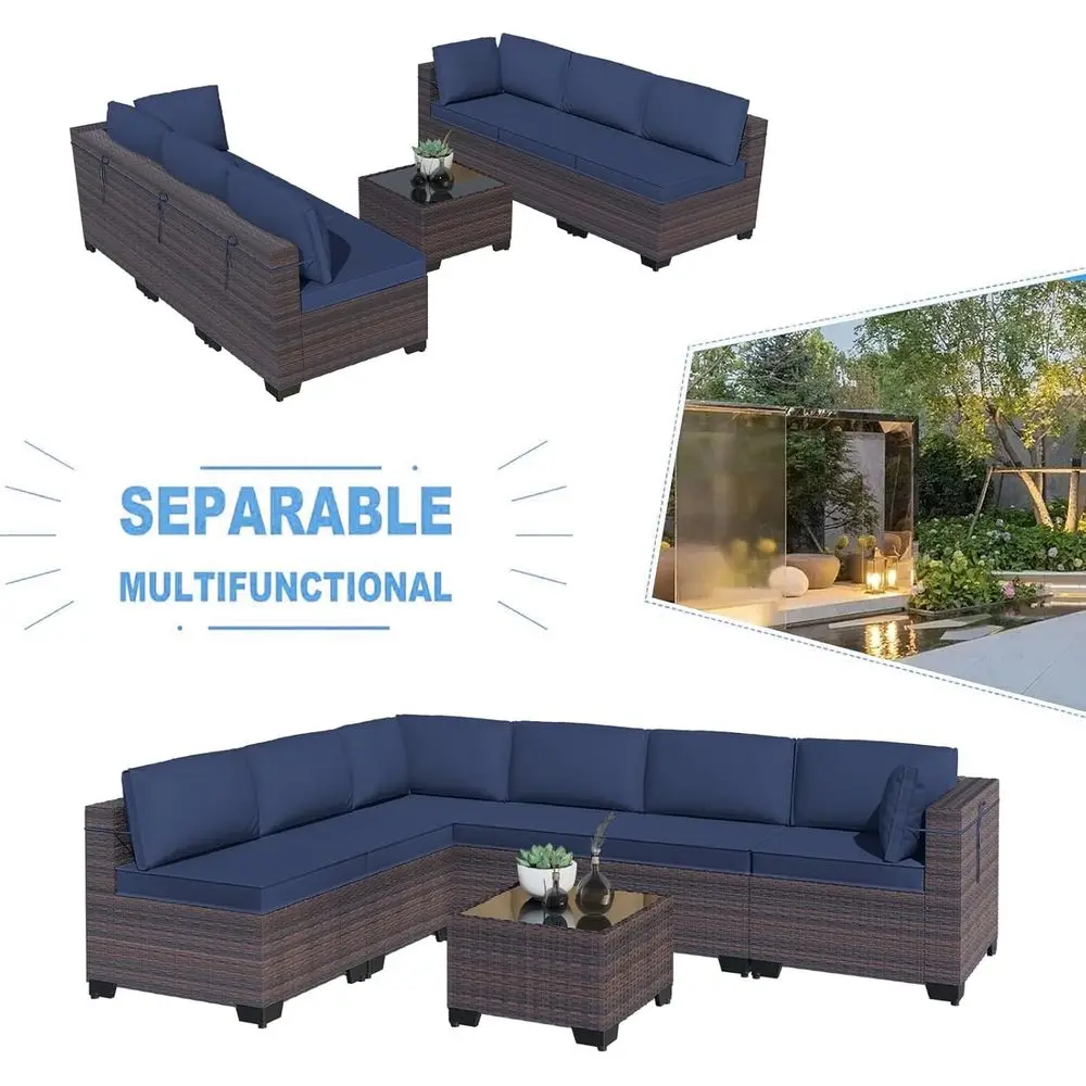 7-Piece Outdoor Patio Furnitur - Outdoor Furniture Balcony ulasan dan harga