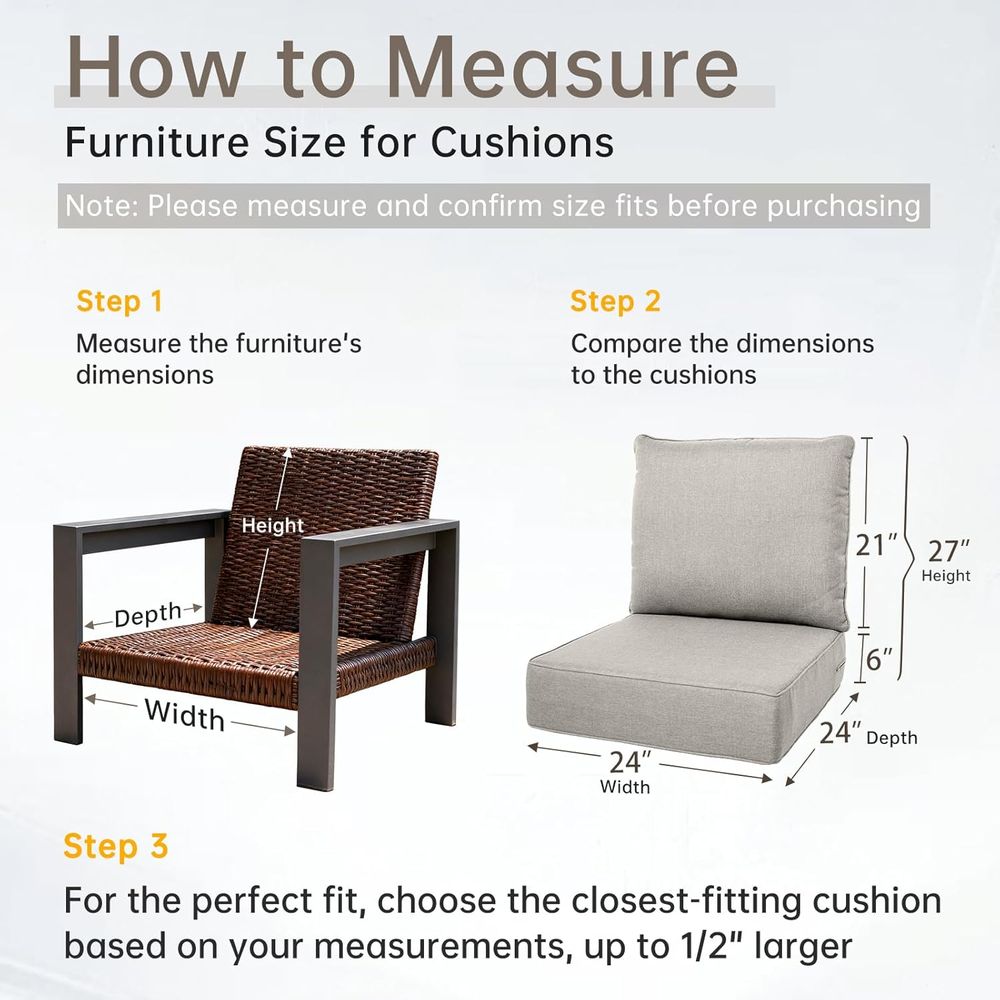 6 Thick Outdoor Cushion Set -  - Outdoor Furniture Cushions 24 X 24 ulasan dan harga