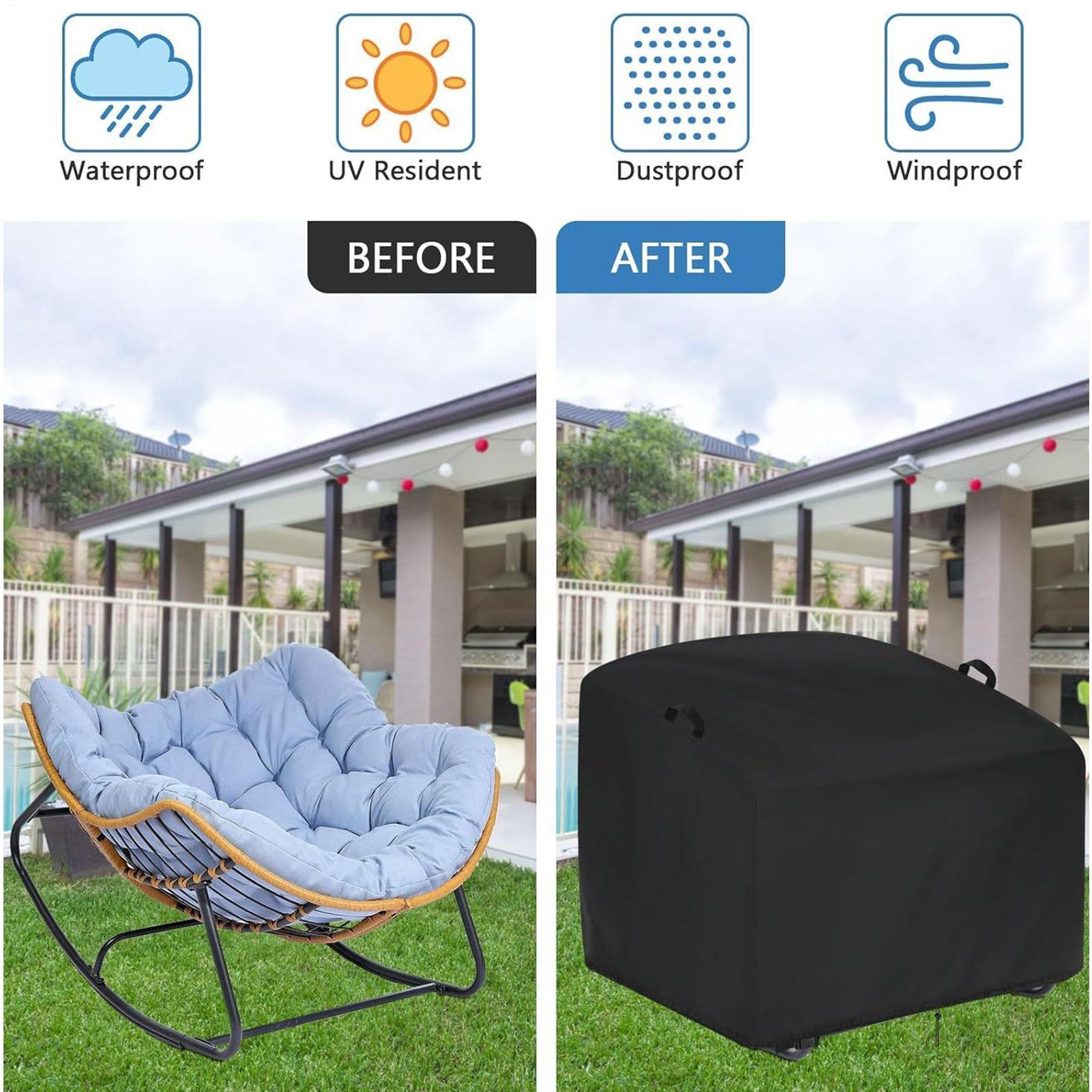 Rocking Chair Covers Waterproo - Rattan Lounge Set ulasan dan harga