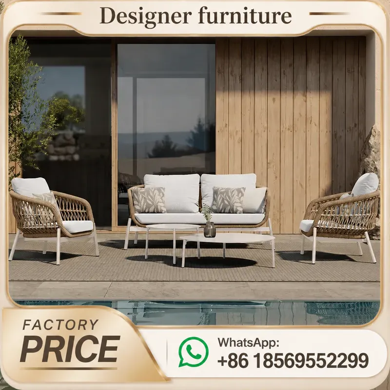 Outdoor Rope Weaving Sofa Set  - Outdoor Furniture Balcony ulasan dan harga