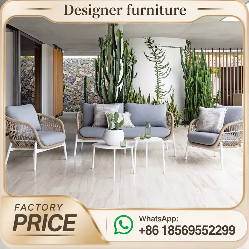 Outdoor Rope Weaving Sofa Set  - Outdoor Furniture Balcony ulasan dan harga