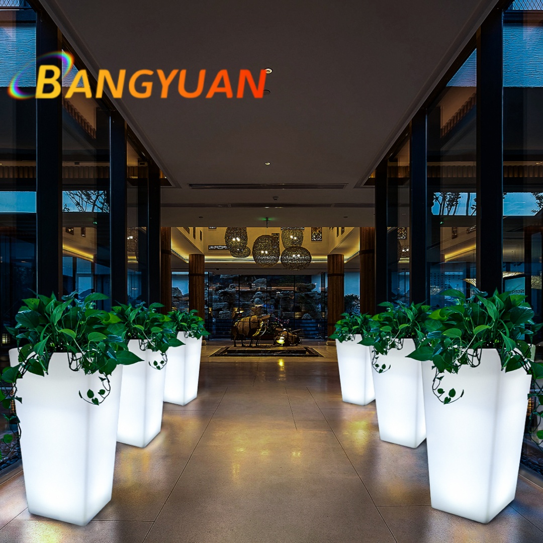 LED Glowing Garden Flower Pot  - Outdoor Furniture Balcony ulasan dan harga