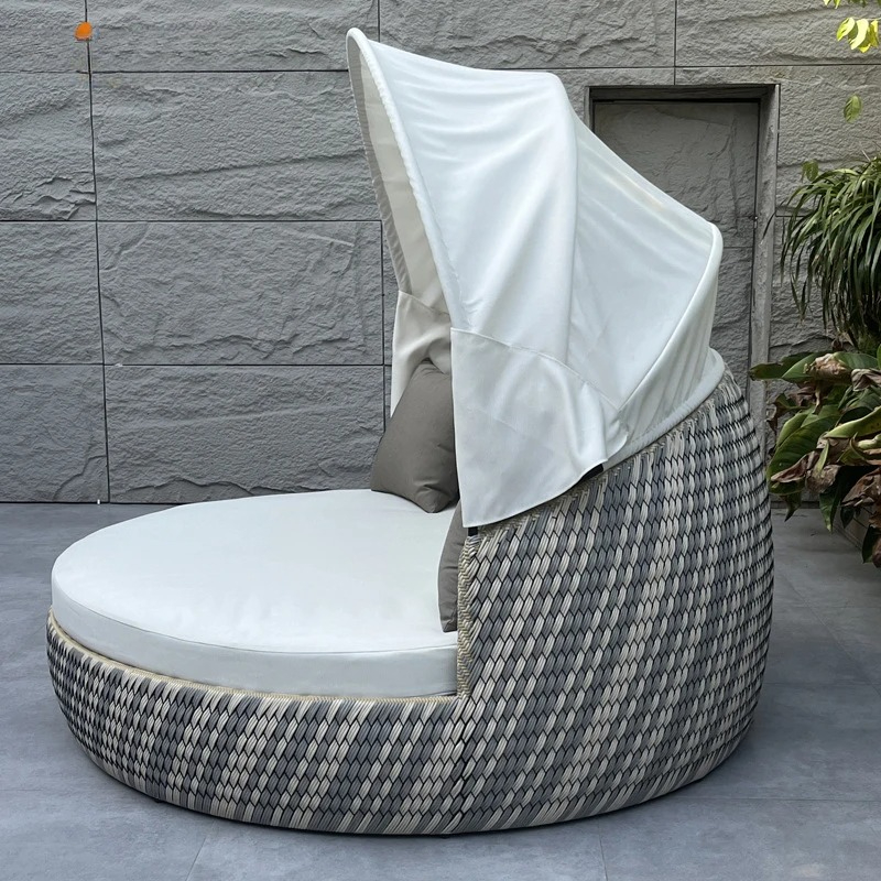 Daybed,Anti-UV Rustproof Round - Rattan Lounge Set ulasan dan harga