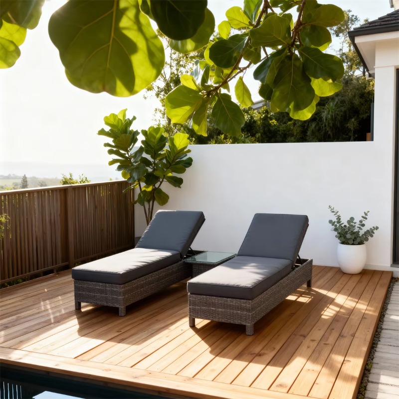 Outdoor wicker lounge chair se - Rattan Lounge Set ulasan dan harga