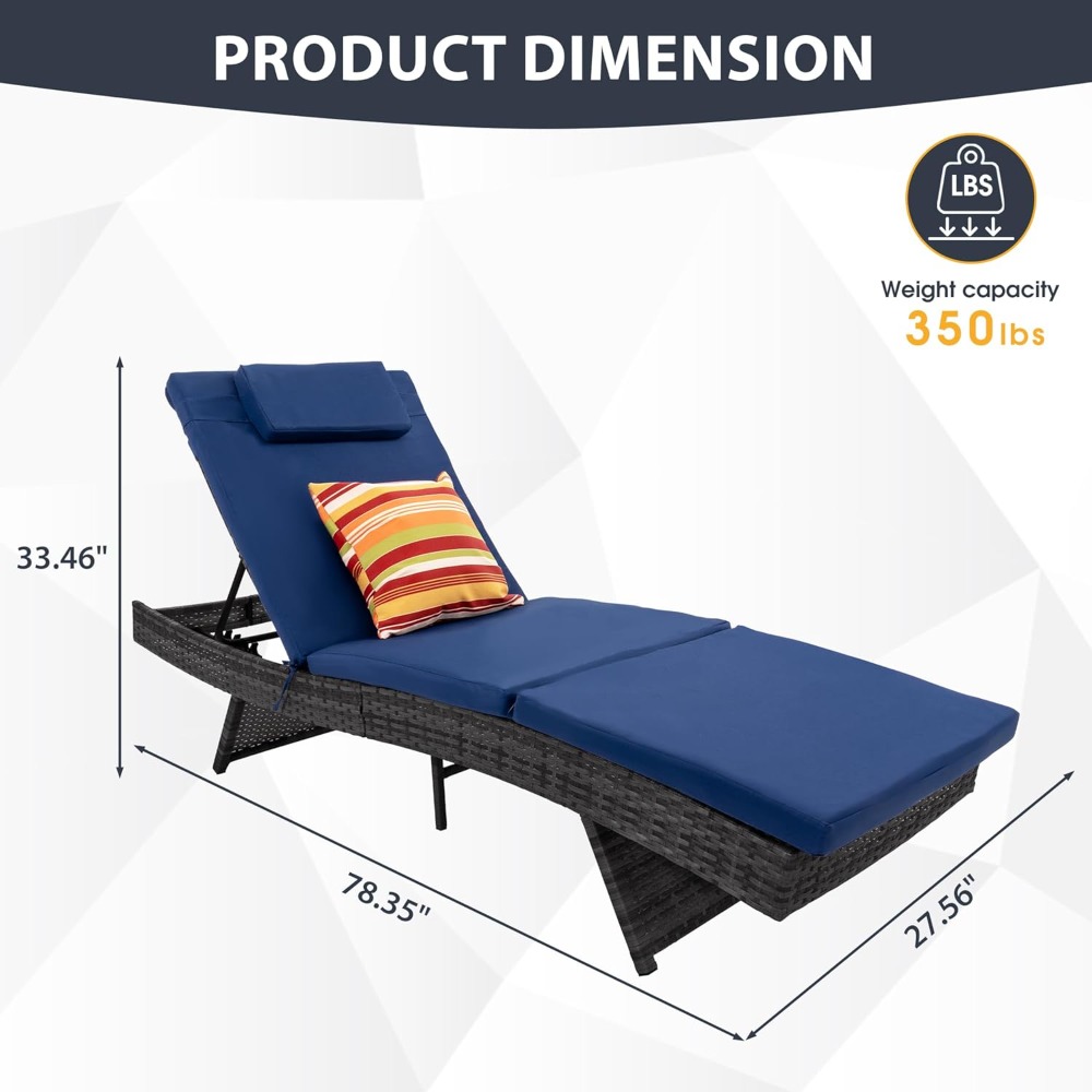 Chaise Lounge Set of 2, Rattan - Rattan Lounge Set ulasan dan harga