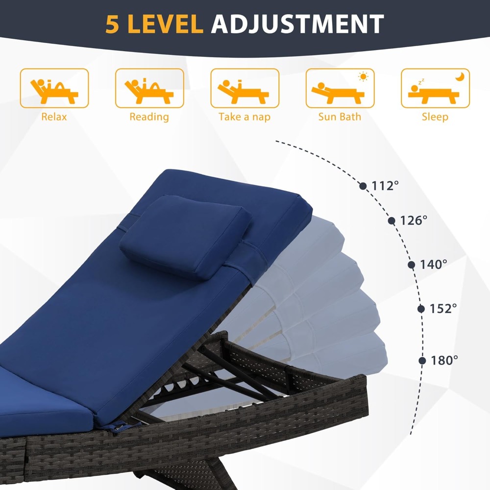 Chaise Lounge Set of 2, Rattan - Rattan Lounge Set ulasan dan harga