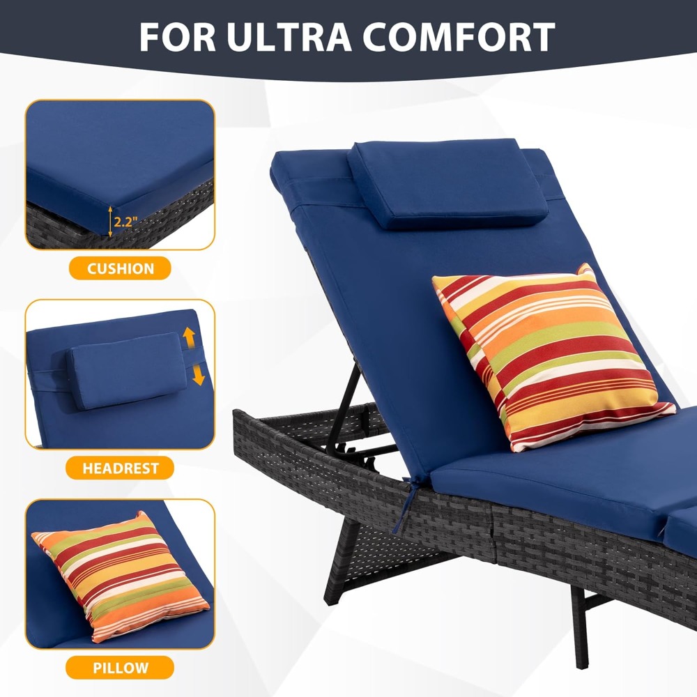 Chaise Lounge Set of 2, Rattan - Rattan Lounge Set ulasan dan harga