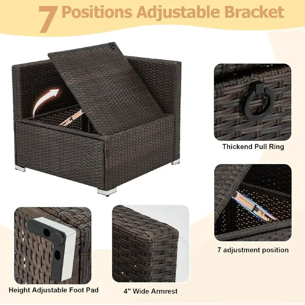 7-Piece Outdoor Patio Furnitur - Outdoor Furniture Balcony ulasan dan harga