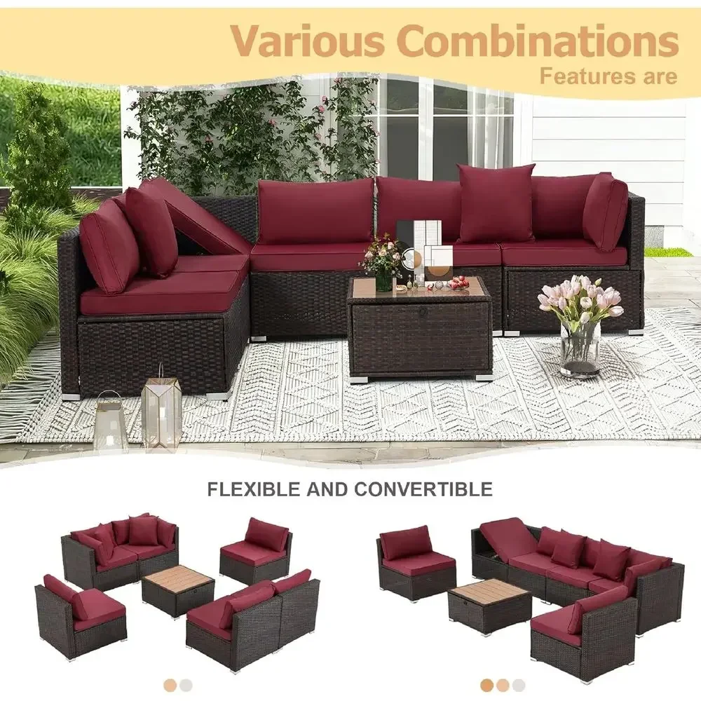 7-Piece Outdoor Patio Furnitur - Outdoor Furniture Balcony ulasan dan harga