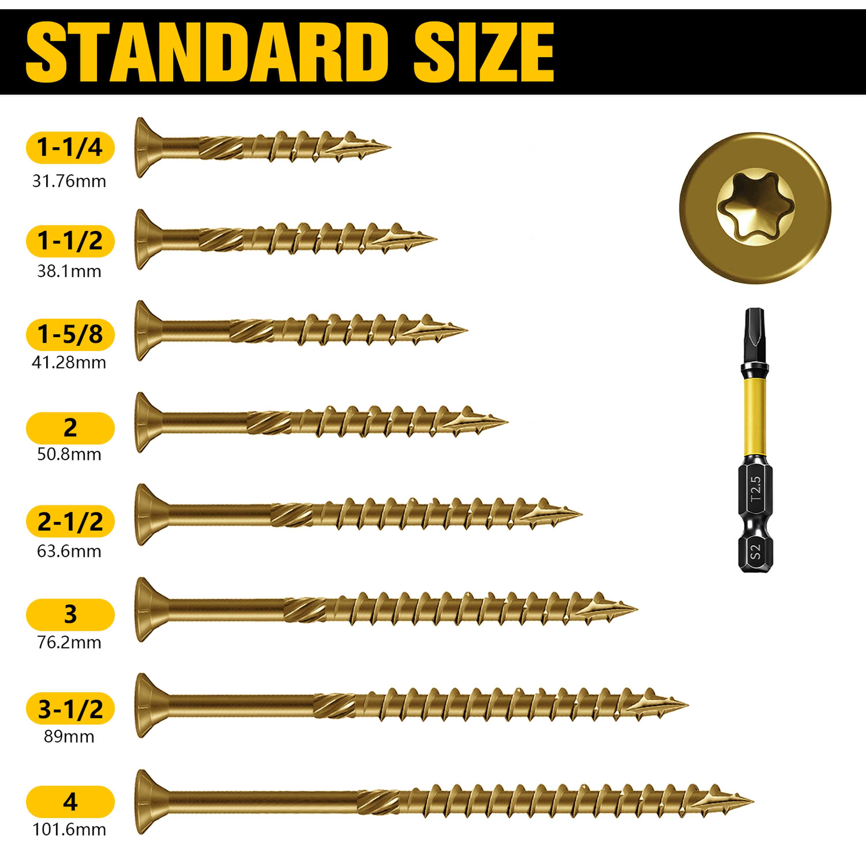 VKKM 70Pcs #10×4 Inch Golden T - Outdoor Furniture Diy ulasan dan harga