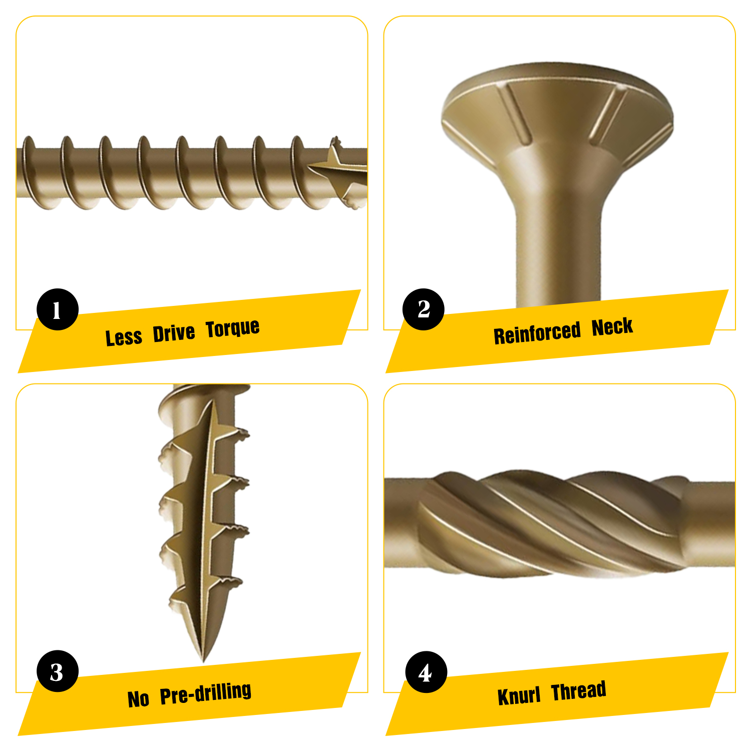 VKKM 70Pcs #10×4 Inch Golden T - Outdoor Furniture Diy ulasan dan harga