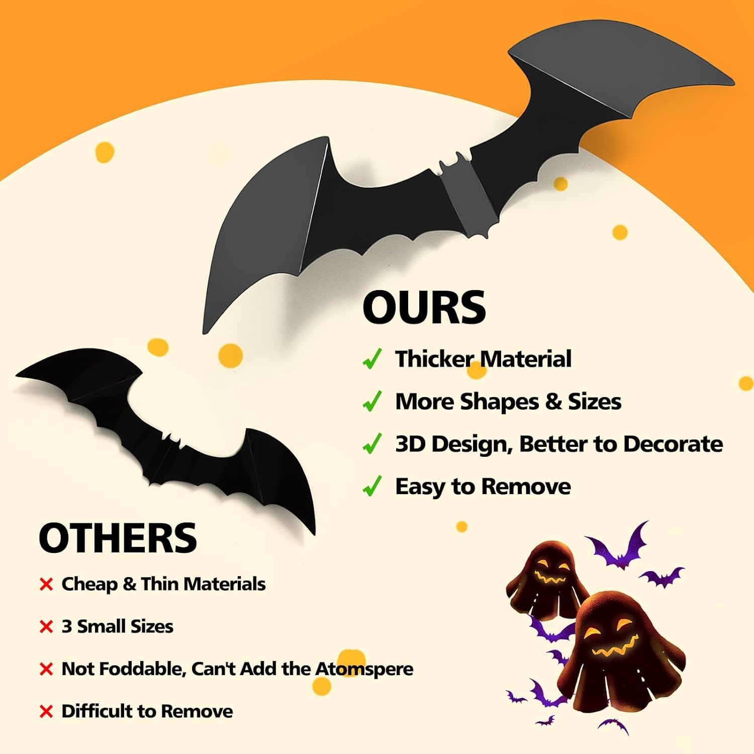 100pcs Bats Halloween Decorati - Outdoor Furniture Diy ulasan dan harga
