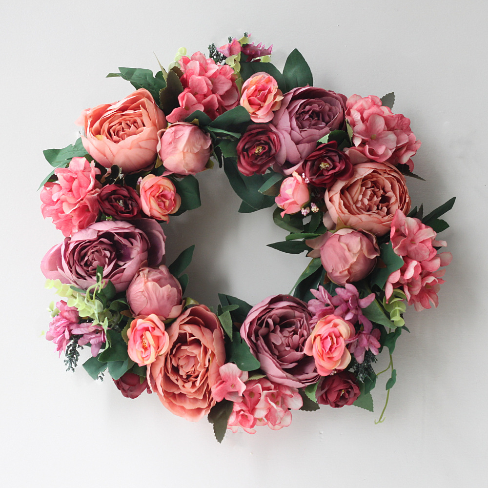 Artificial Peony Wreath Garlan - Outdoor Furniture Rh ulasan dan harga