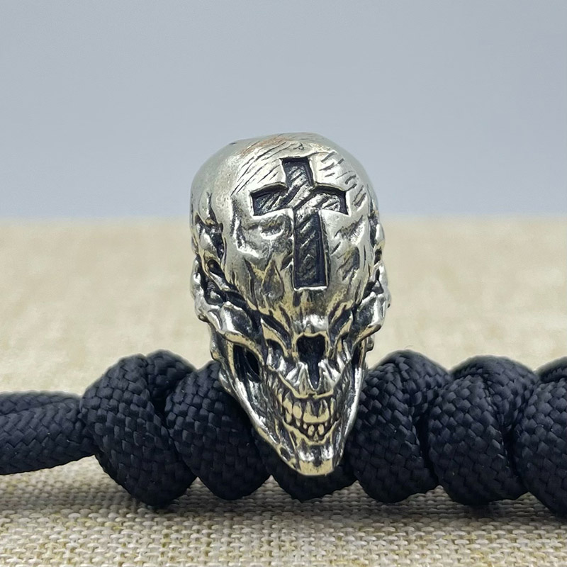 Brass Cross Skull Head Knife B - Outdoor Furniture Diy ulasan dan harga