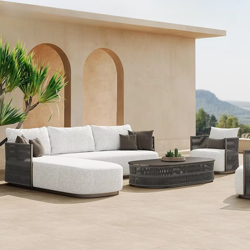 Patio Set Garden Pool Rope Mod - Outdoor Furniture L Shape ulasan dan harga