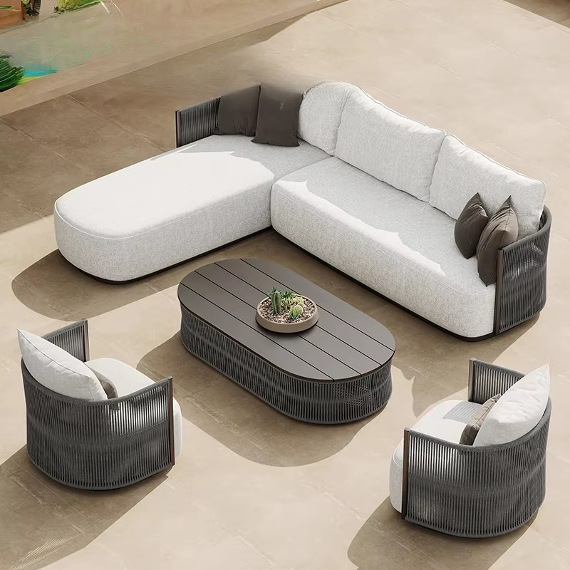 Patio Set Garden Pool Rope Mod - Outdoor Furniture L Shape ulasan dan harga