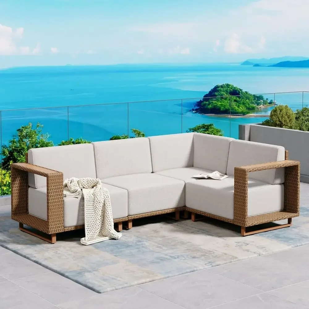 L-Shaped Outdoor Sectional Sof - Outdoor Furniture L Shape ulasan dan harga