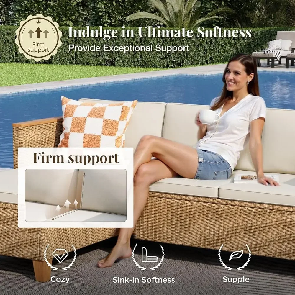 3-Piece Outdoor Patio Furnitur - Outdoor Furniture L Shape ulasan dan harga