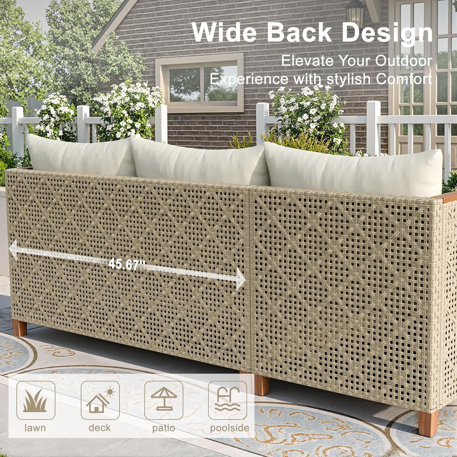 All-Weather Modular PE Wicker  - Outdoor Furniture L Shape ulasan dan harga
