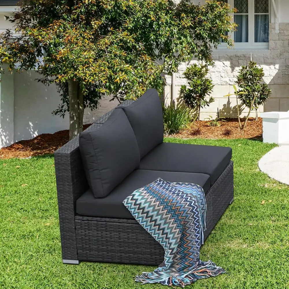 2-Piece Rattan Patio Furniture - Outdoor Furniture Balcony ulasan dan harga