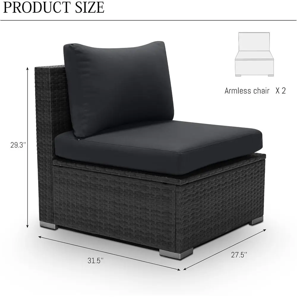 2-Piece Rattan Patio Furniture - Outdoor Furniture Balcony ulasan dan harga