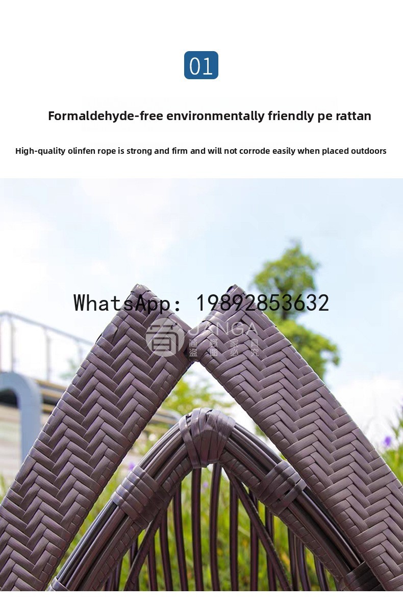 Outdoor Creative Rattan Woven  - Rattan Lounge Set ulasan dan harga