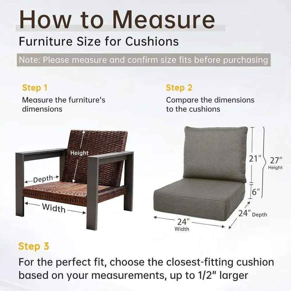 6 Thick Outdoor Cushion Set -  - Outdoor Furniture Cushions 24 X 24 ulasan dan harga