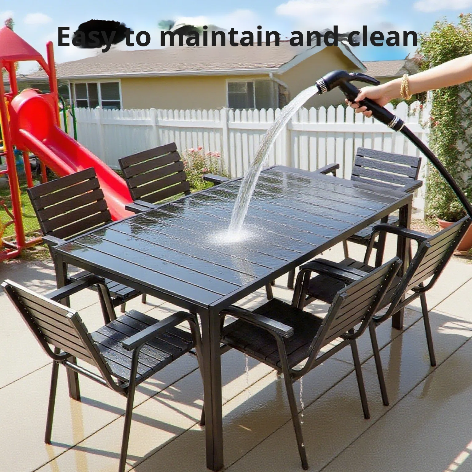 New Bamboo Picnic Garden Table - Outdoor Furniture Balcony ulasan dan harga