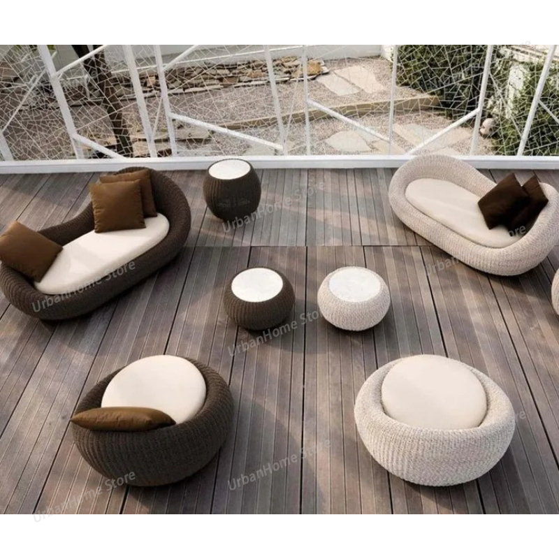 Modern Patio Furniture Rattan  - Rattan Lounge Set ulasan dan harga
