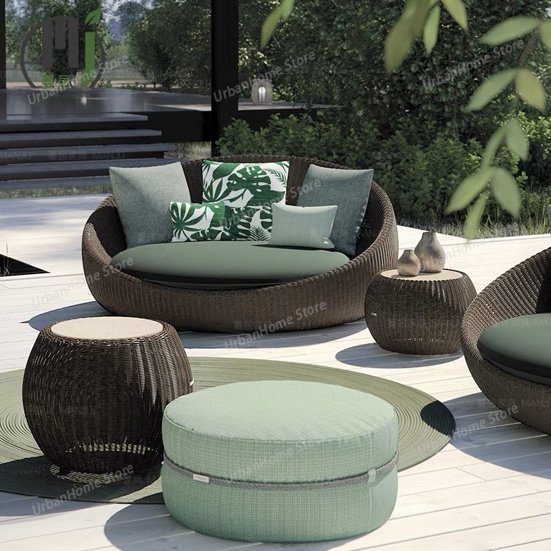Modern Patio Furniture Rattan  - Rattan Lounge Set ulasan dan harga